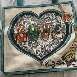 Brighton Colorful beach totem canvas bag